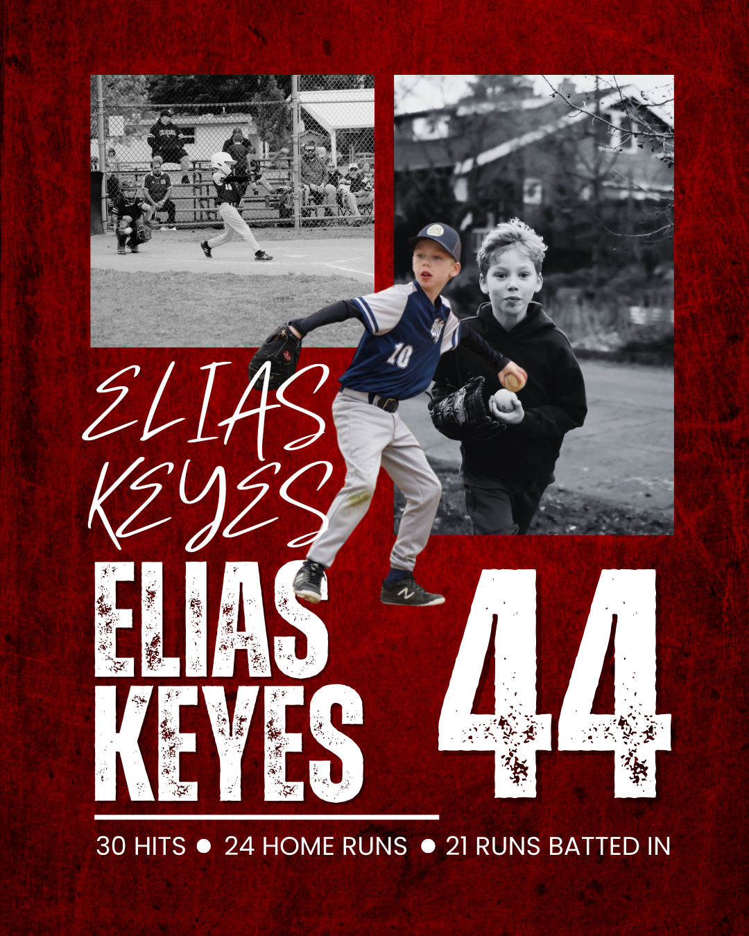 Elias Keyes custom baseball card